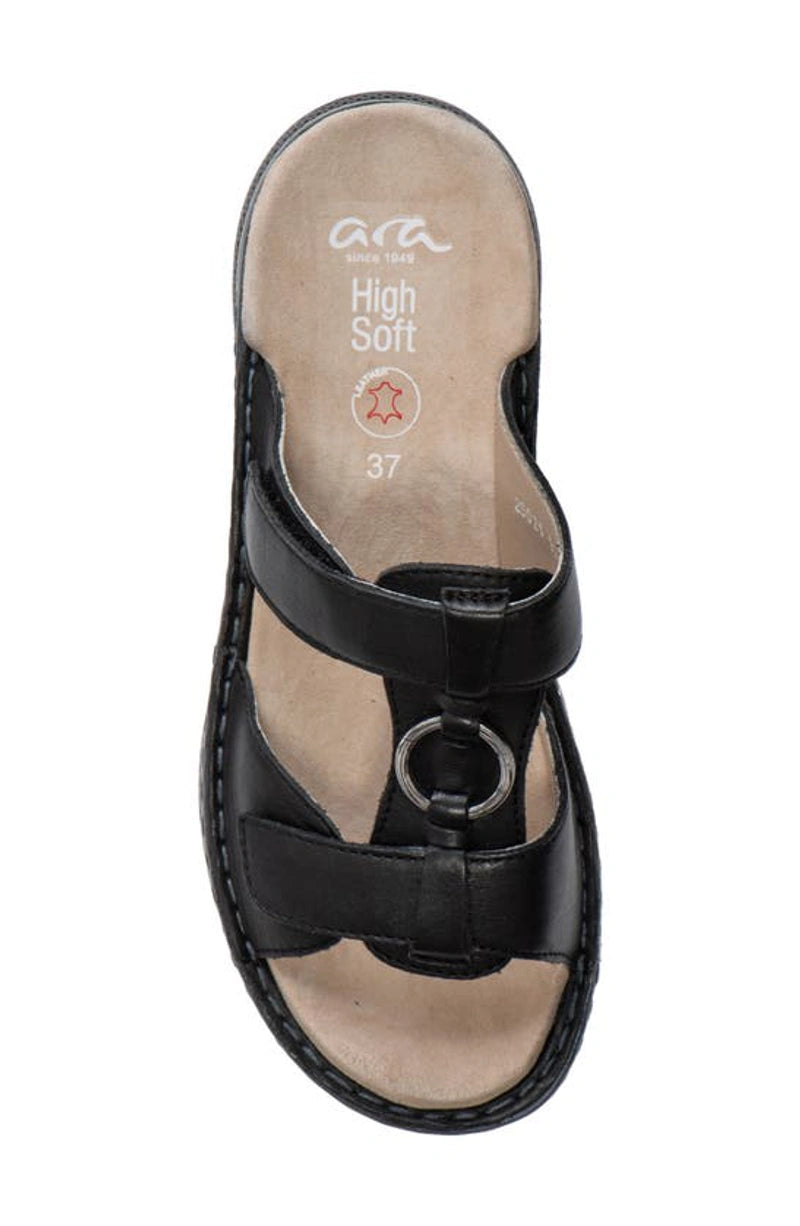 WOMEN'S ARA HERRA SLIDE SANDAL | BLACK