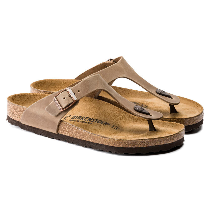 WOMEN'S BIRKENSTOCK GIZEH | TOBACCO OILED LEATHER