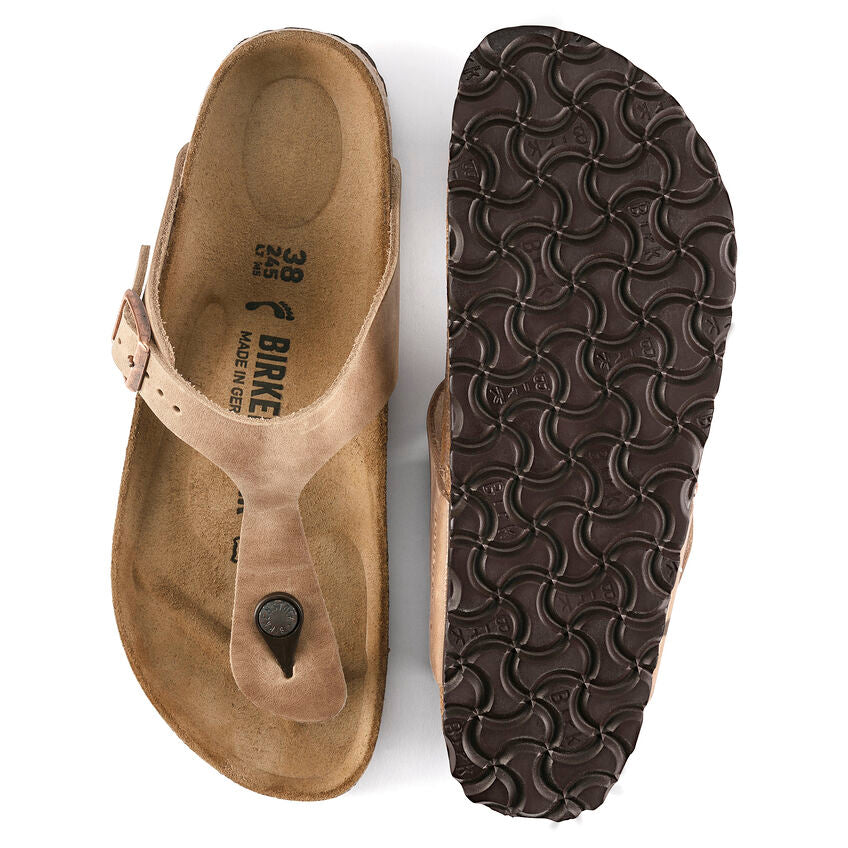 WOMEN'S BIRKENSTOCK GIZEH | TOBACCO OILED LEATHER