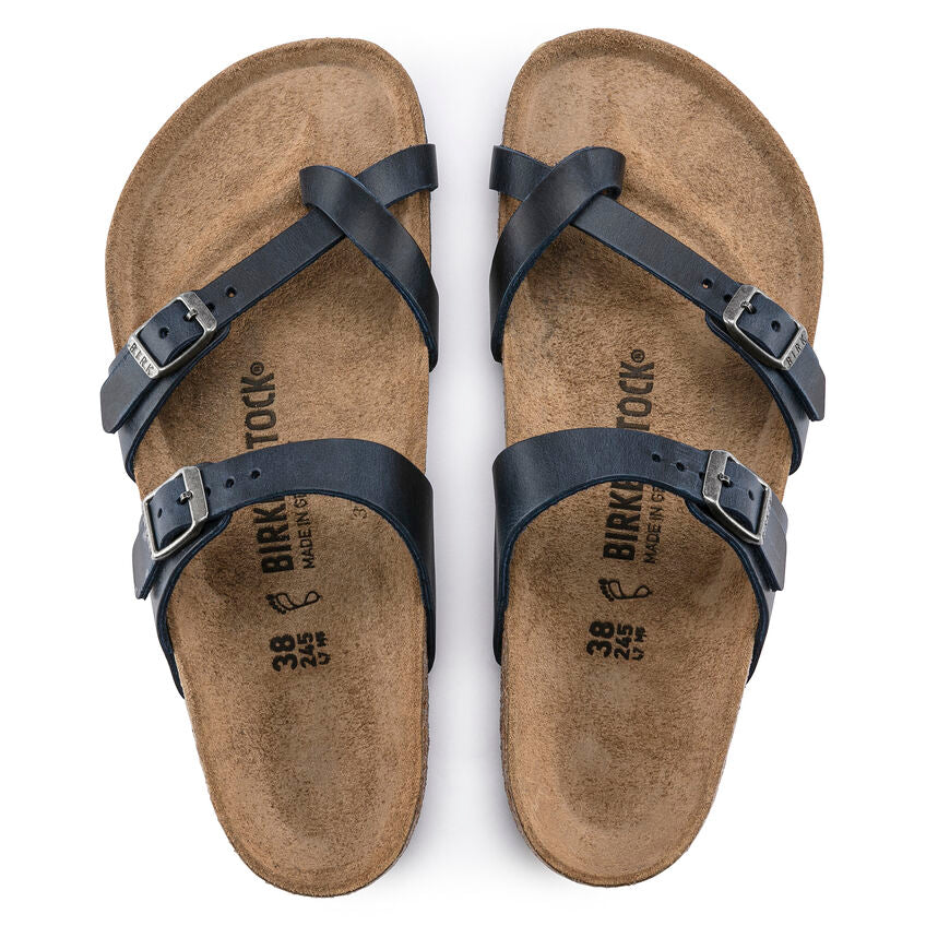 WOMEN'S BIRKENSTOCK MAYARI OILED LEATHER | BLUE