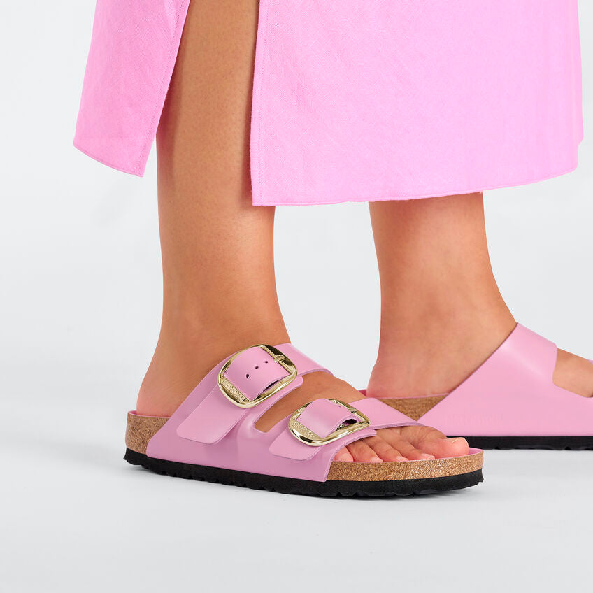 WOMEN'S BIRKENSTOCK ARIZONA BIG BUCKLE | HIGH-SHINE FONDANT PINK