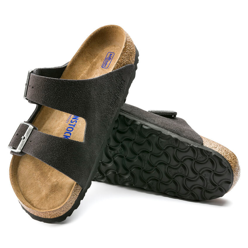 UNISEX BIRKENSTOCK ARIZONA SOFT FOOT BED | VELVET GREY