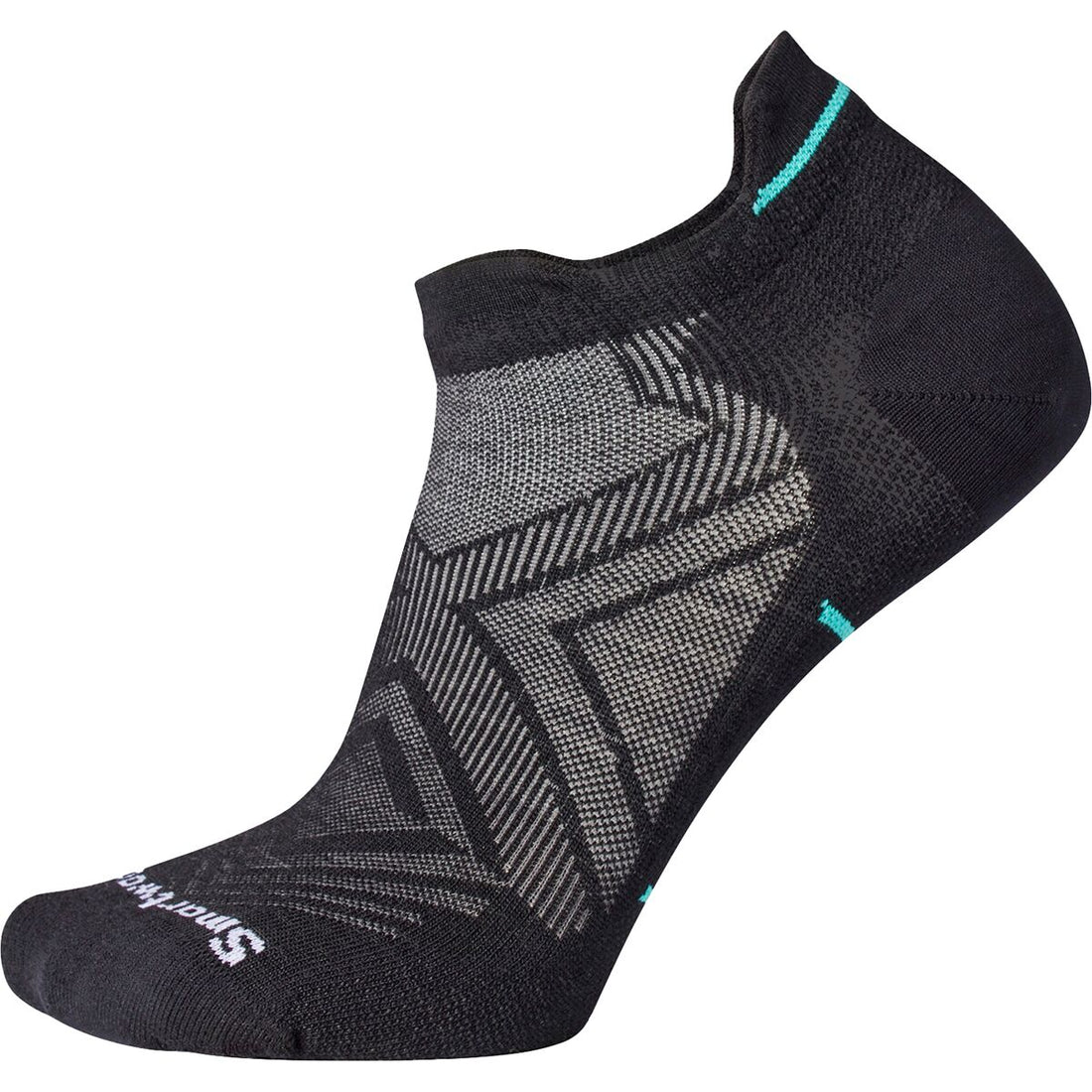 WOMANS SMARTWOOL RUN ZERO CUSHION LOW ANKLE | BLACK