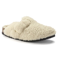 UNISEX BIRKENSTOCK BOSTON BIG BUCKLE TEDDY SHEARLING | EGGSHELL