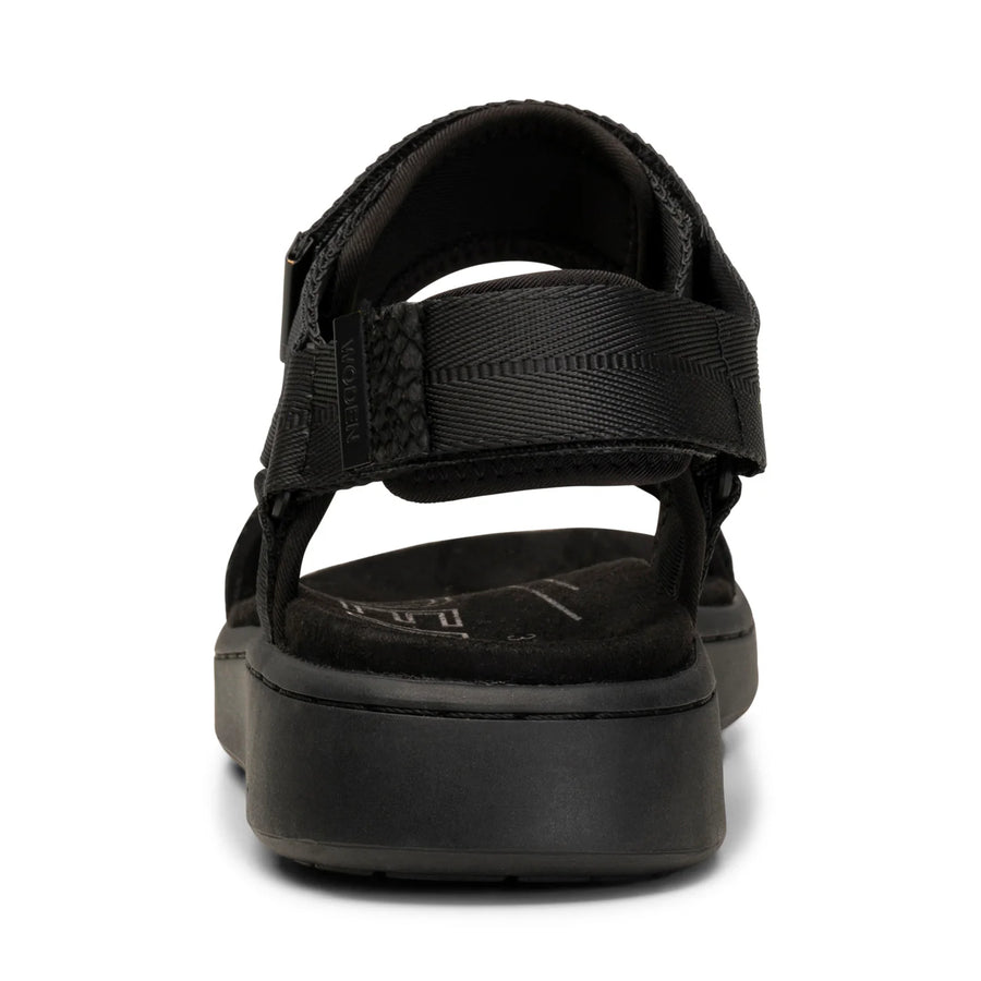 WOMEN'S WODEN LINE SANDAL | BLACK / BLACK