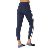 WOMEN'S TAVI HIGH WAISTED 7/8 STRIPE TIGHT | NAVY COCONUT