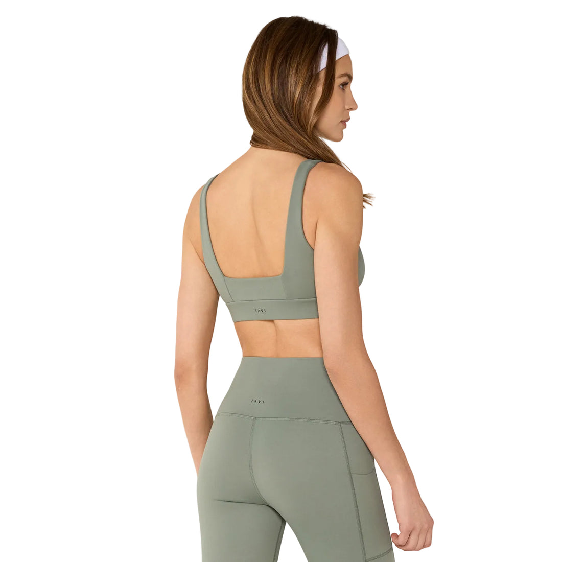 WOMEN'S TAVI SQUARE NECK BRA |  LEAF