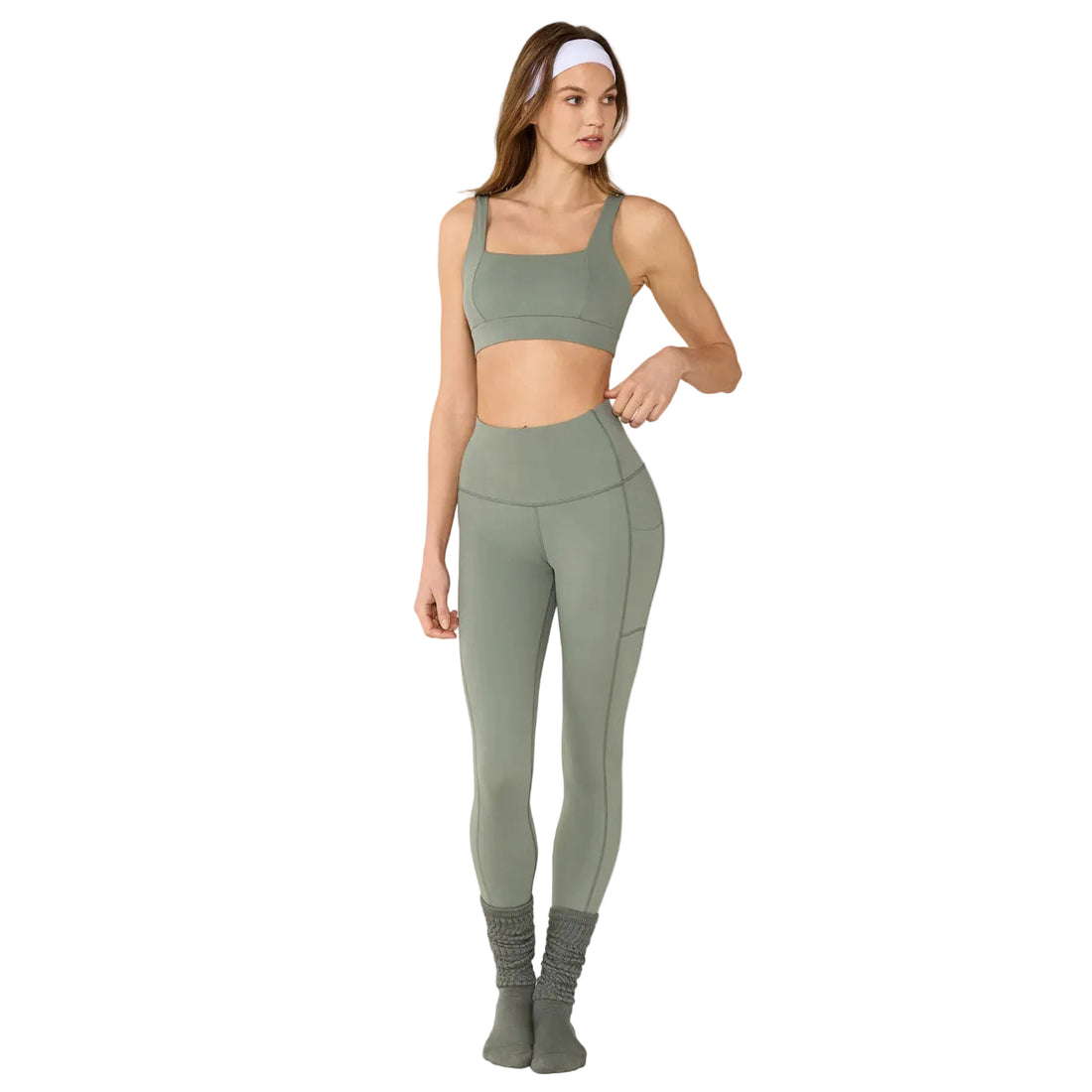 WOMEN'S TAVI SQUARE NECK BRA |  LEAF