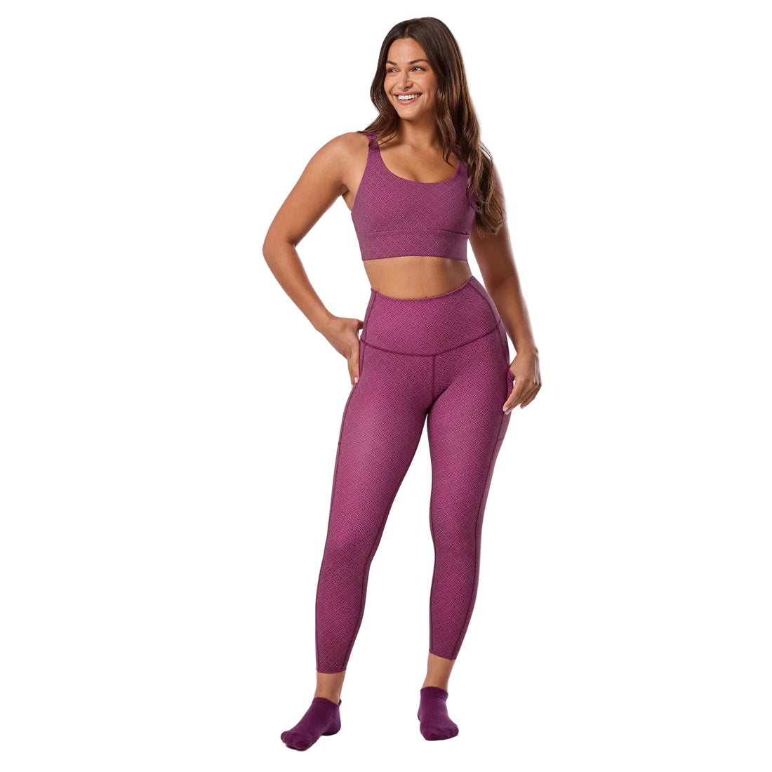 WOMEN'S TAVISCULPT HIGH WAISTED POCKET 7/8 LEGGINGS | FANFARE