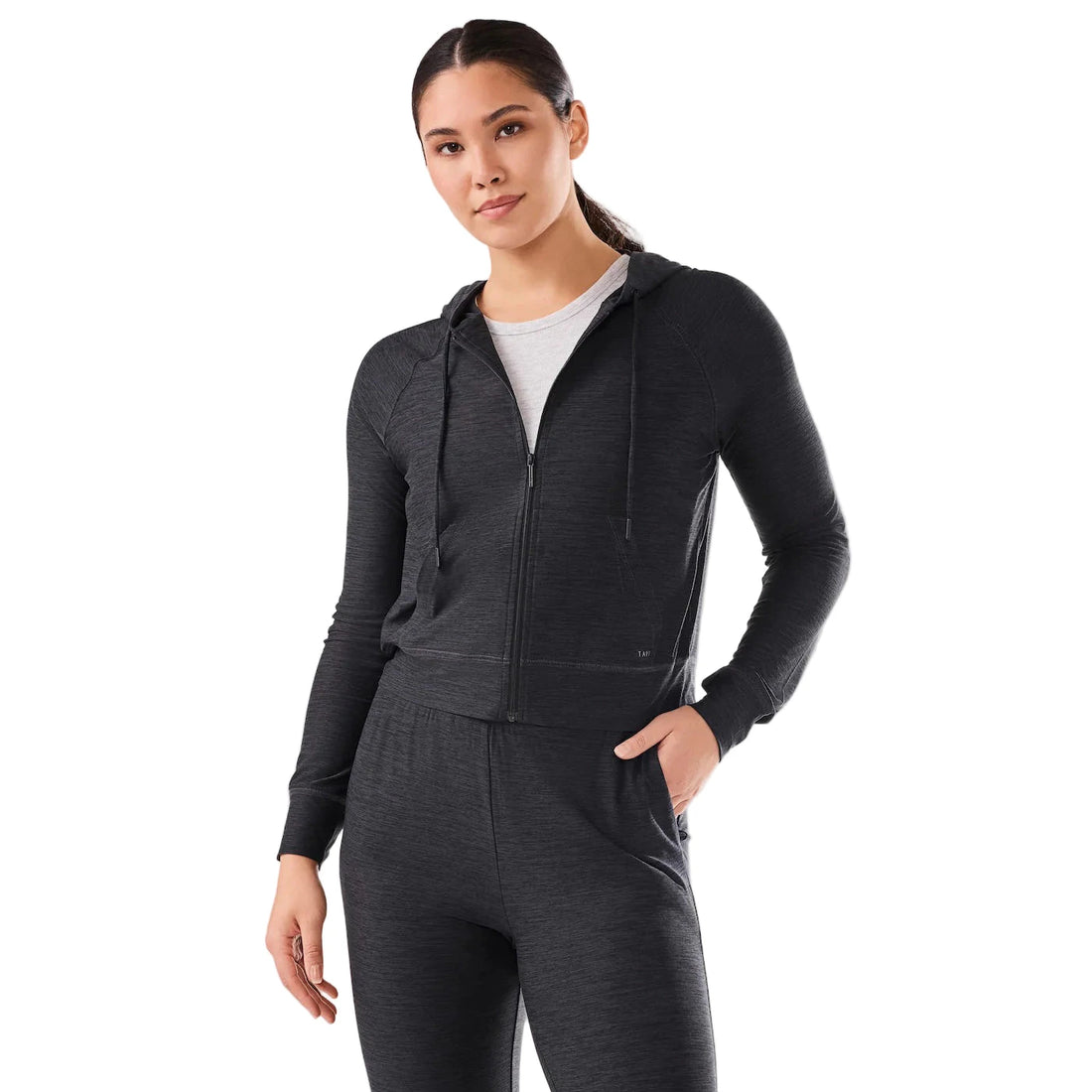 WOMEN'S TAVI SOFTTEC ZIP HOODIE | MIDNIGHT MELANGE SPACE DYE