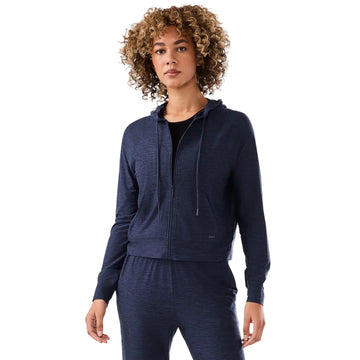 WOMEN'S TAVI SOFTTEC ZIP HOODIE | NAVY SPACE DYE
