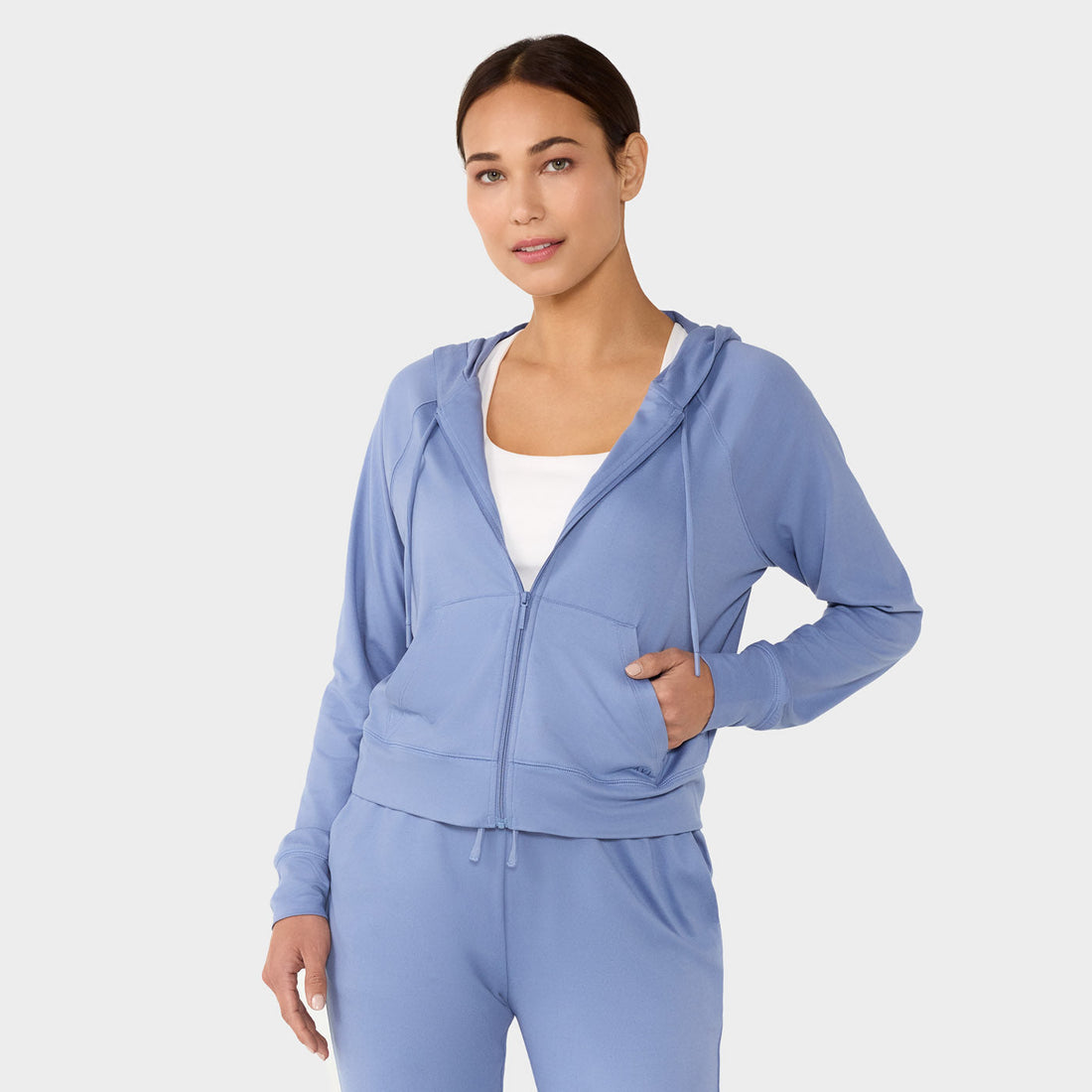 WOMEN'S TAVI SOFTTEC ZIP HOODIE | SERENE BLUE