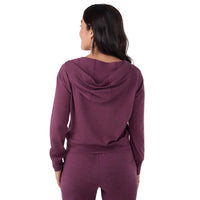 WOMEN'S TAVI SOFT TEC ZIP HOODIE | BORDEAUX MELANGE