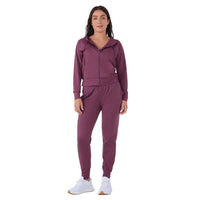 WOMEN'S TAVI SOFT TEC ZIP HOODIE | BORDEAUX MELANGE