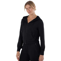 WOMEN'S TAVI SOFT TEC ZIP HOODIE | EBONY