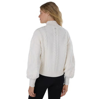 WOMEN'S TAVI HI LOW CABLE SWEATER | COCONUT