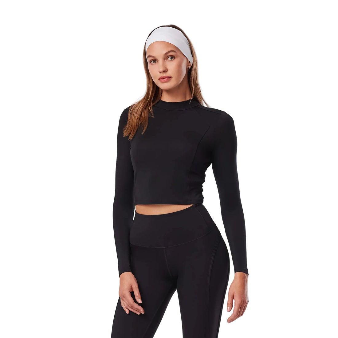 WOMEN'S TAVI MOCK NECK LONG SLEEVE | EBONY