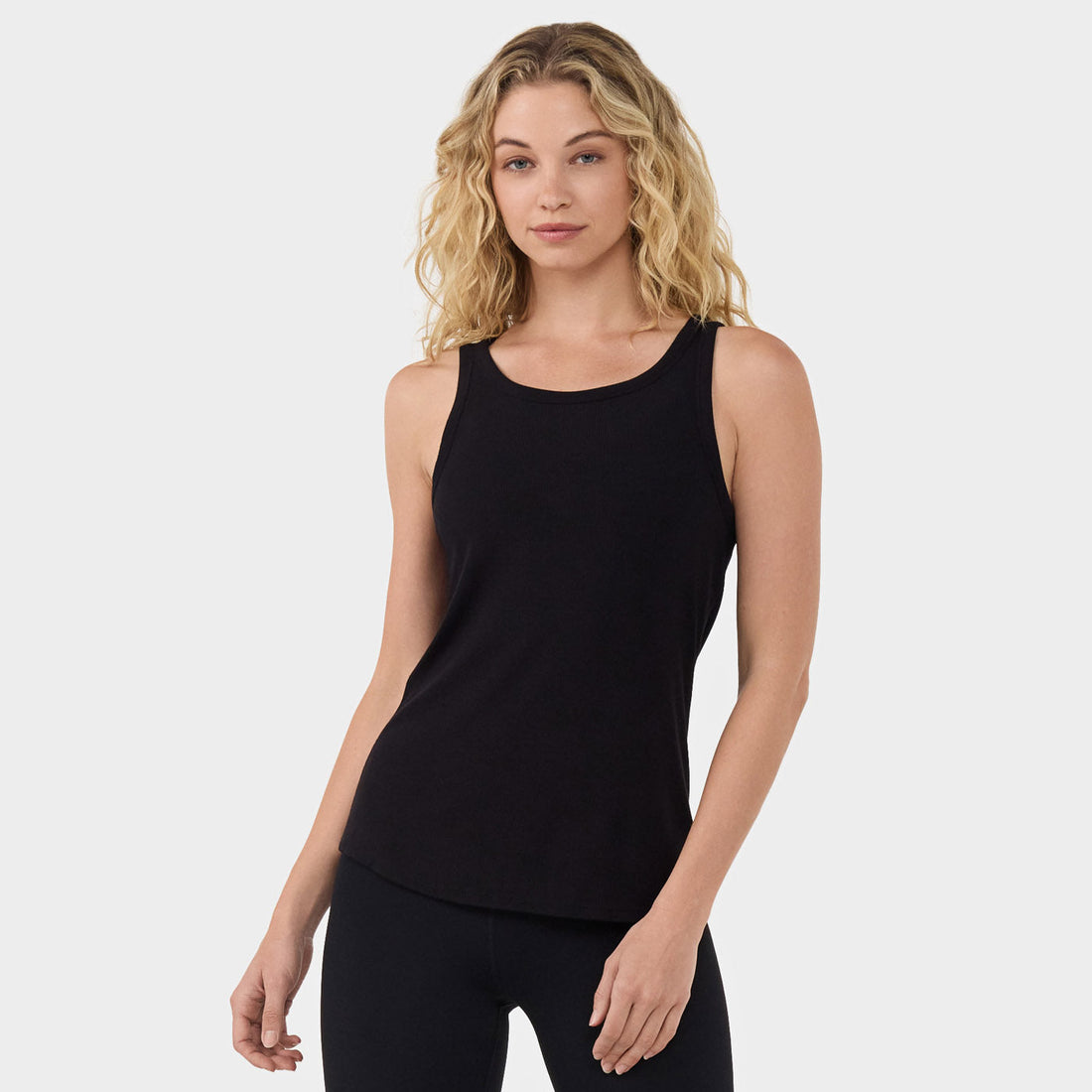 WOMEN'S TAVI RELAXED RIB TANK | EBONY