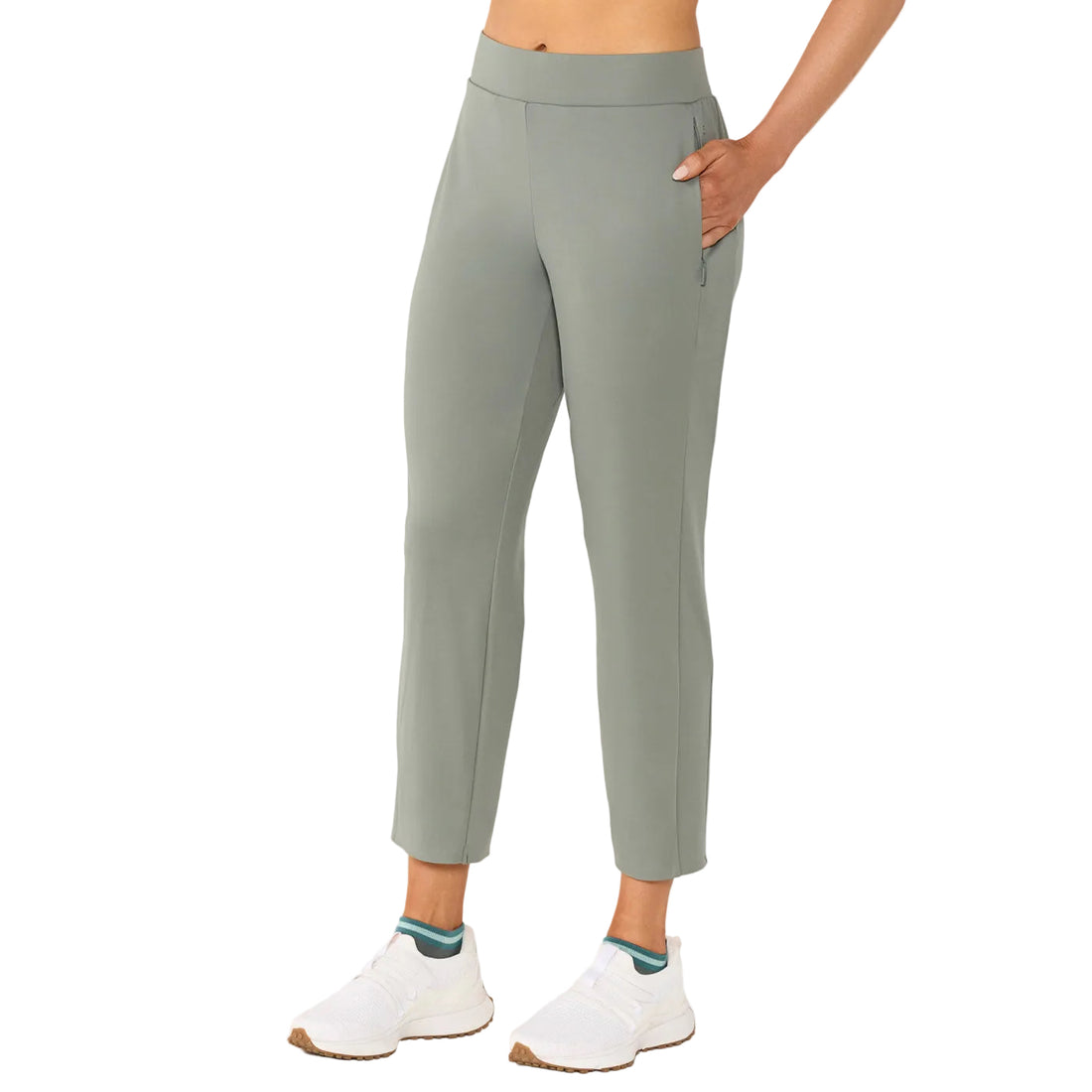 WOMEN'S TAVI MODERN ZIP JOGGER | LEAF