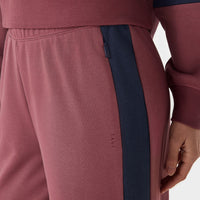 WOMEN'S TAVI FRENCH TERRY CONTRAST SWEATPANT | DEEP EMBER NAVY