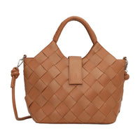 WOMEN'S ILSE JACOBSEN BRAIDED HANDBAG | COGNAC