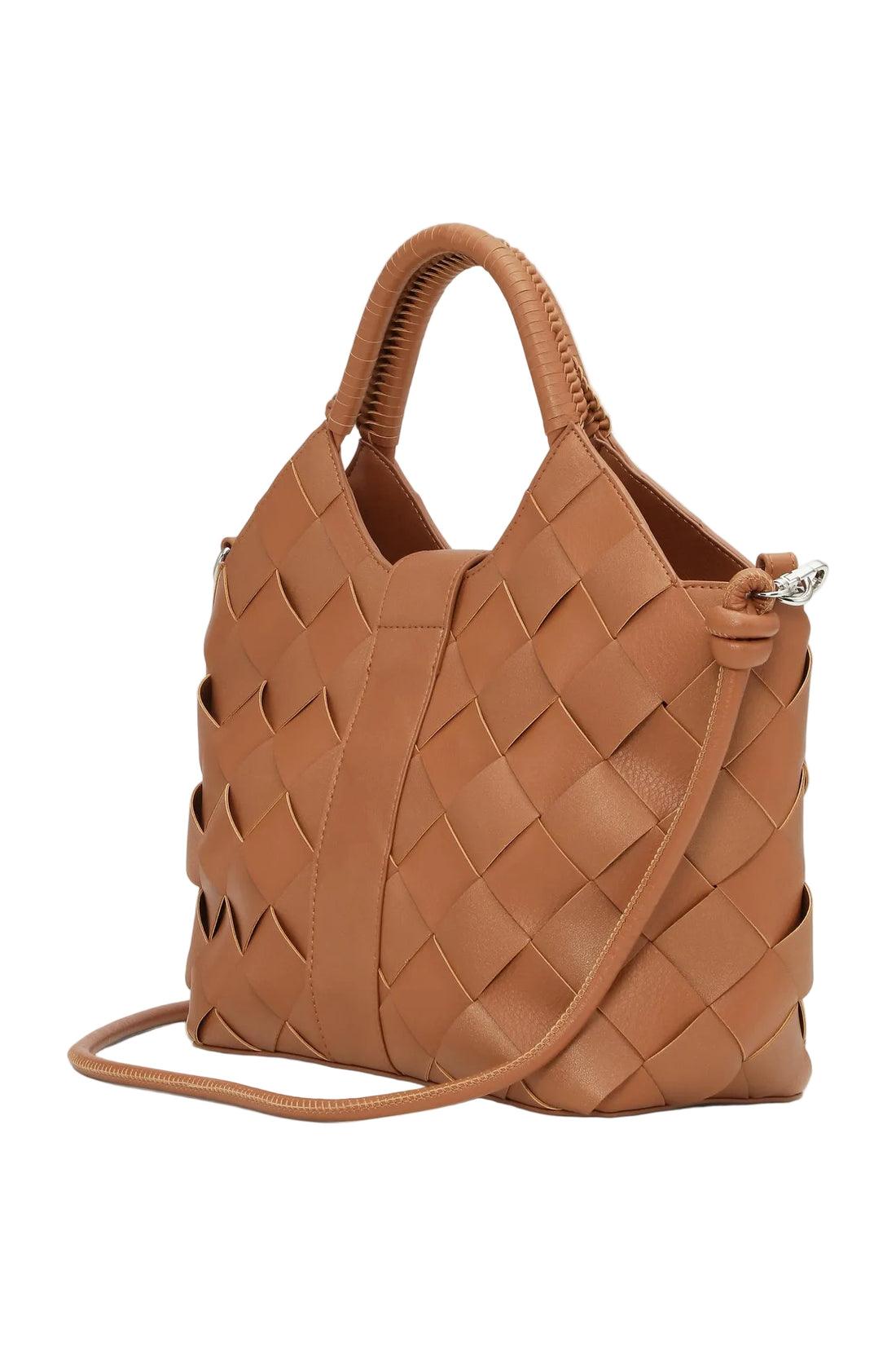 WOMEN'S ILSE JACOBSEN BRAIDED HANDBAG | COGNAC
