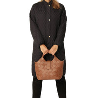 WOMEN'S ILSE JACOBSEN BRAIDED HANDBAG | COGNAC