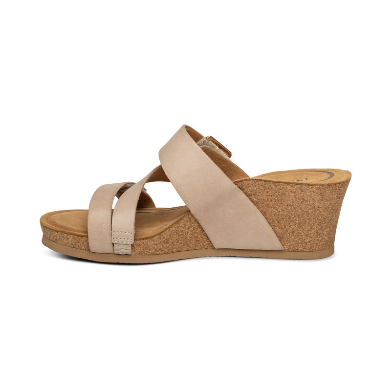 WOMEN'S AETREX KIMMY ARCH SUPPORT WEDGE | TAUPE