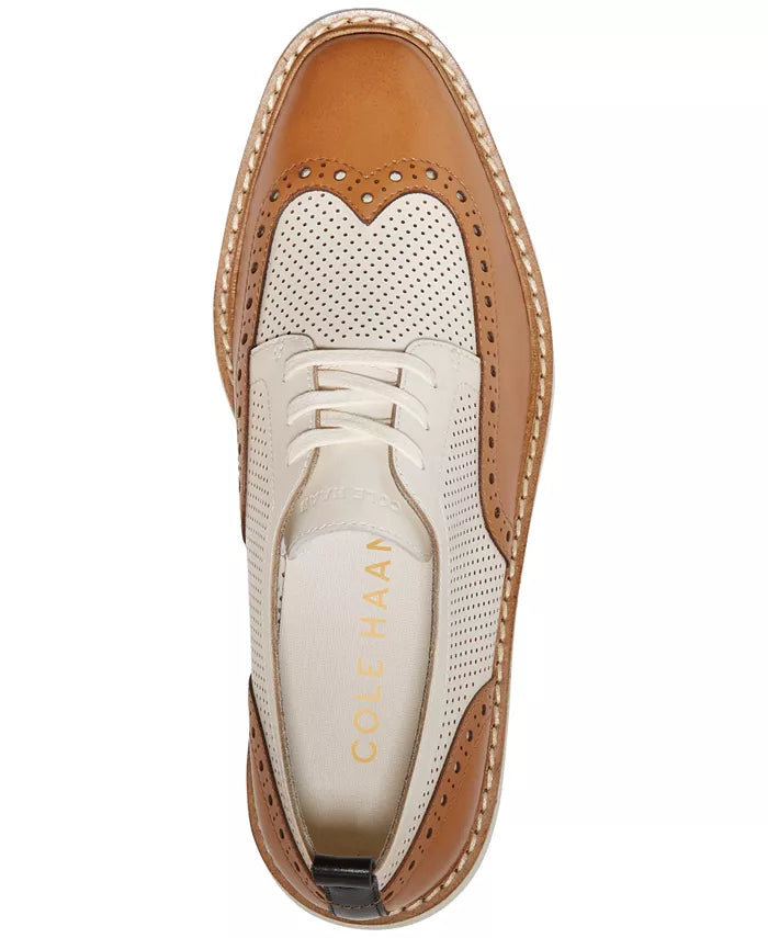 WOMEN'S COLE HAAN ØRIGINAL GRAND PLATFORM WINGTIP OXFORD | PECAN / IVORY