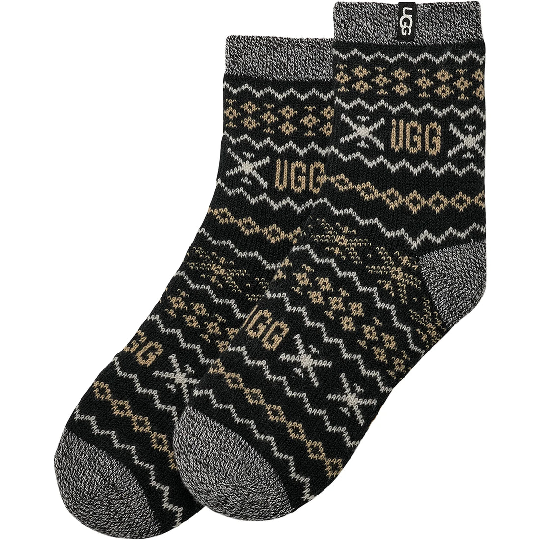 WOMEN'S UGG CRESSIDA COZY QUARTER SOCKS | BLACK MULTI