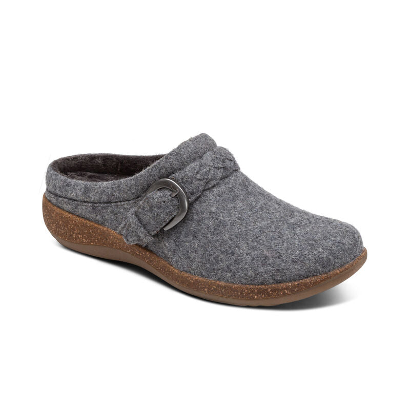 WOMEN'S AETREX LIBBY COMFORT CLOG | GREY WOOL