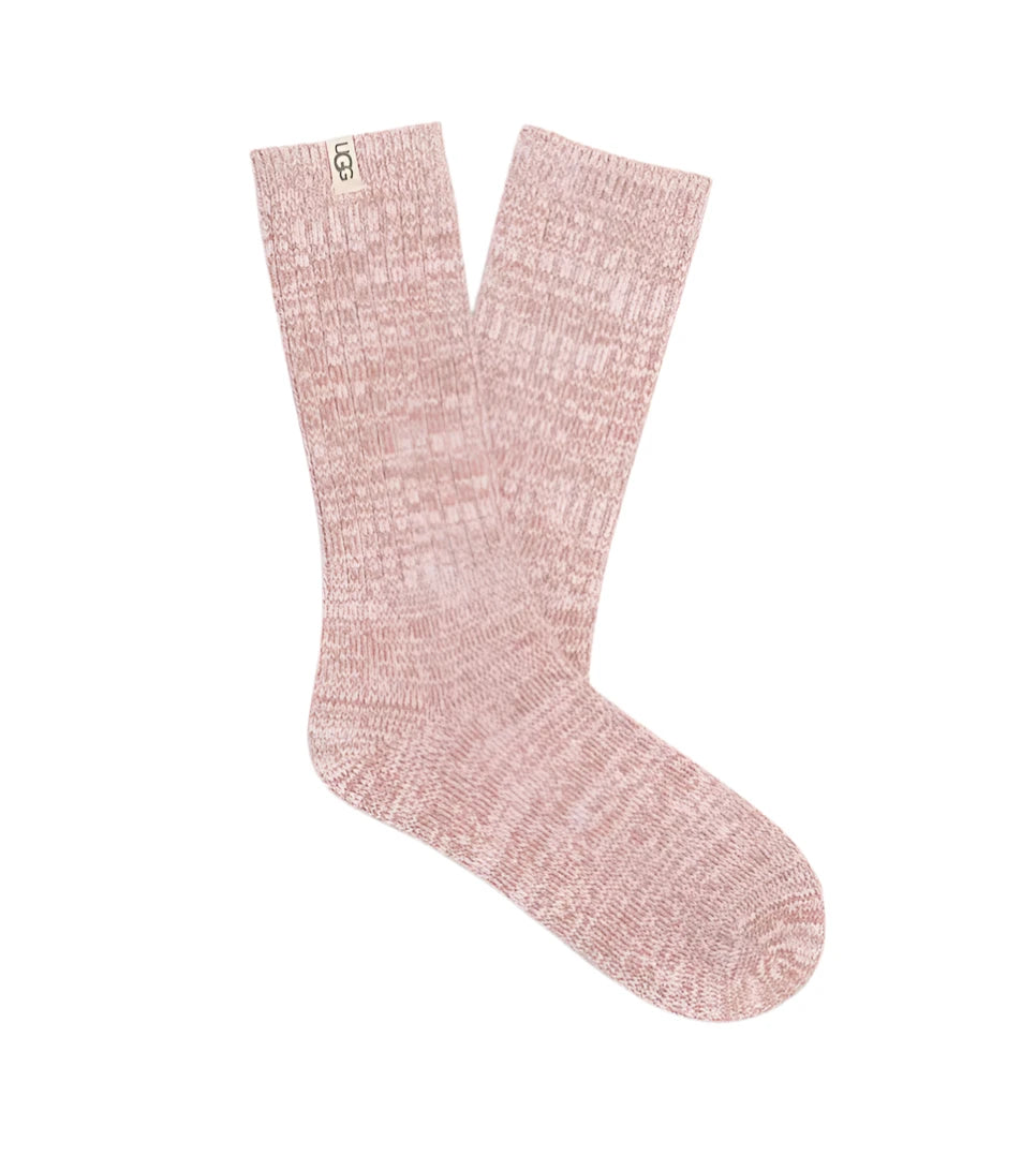 WOMEN'S UGG RIB KNIT SLOUCHY CREW SOCK | DUSK