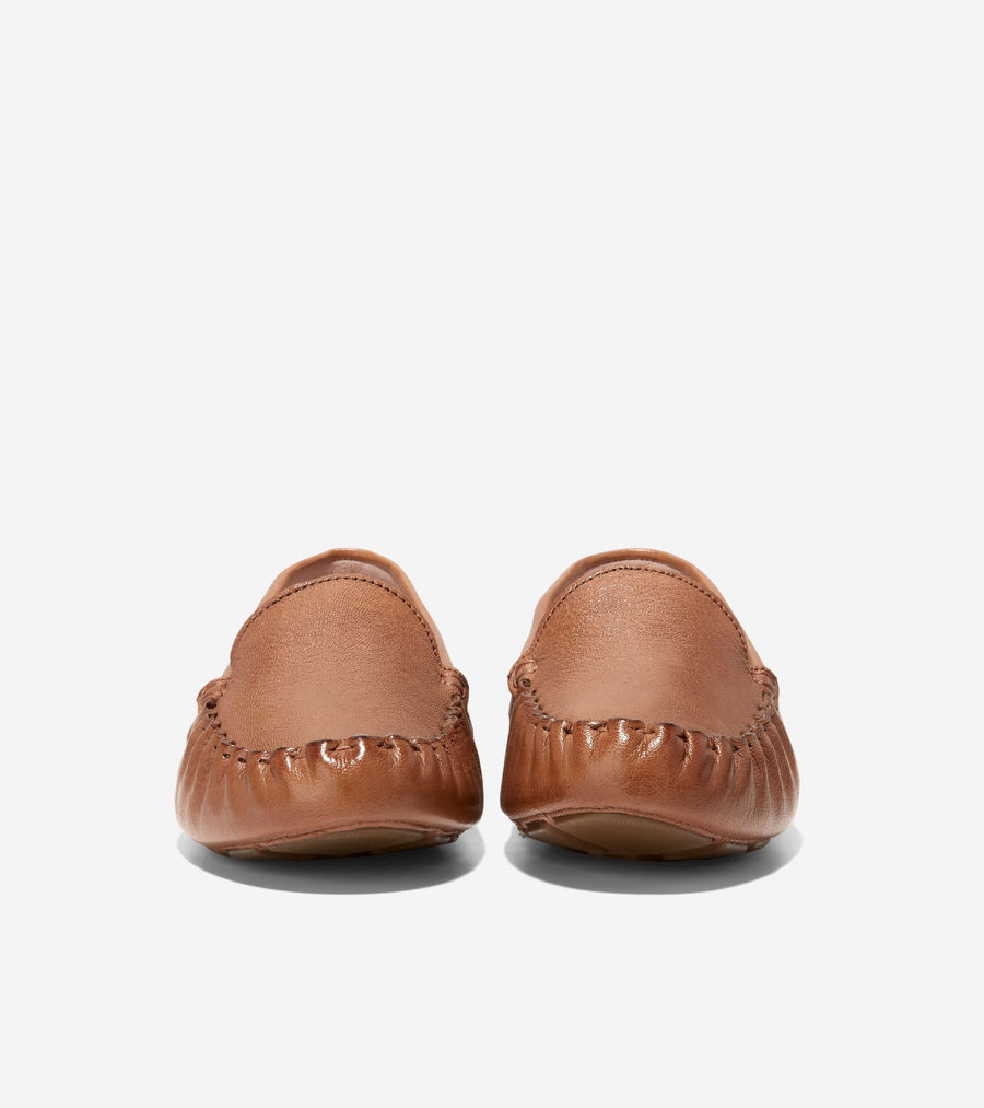 WOMEN'S COLE HAAN EVELYN DRIVER | PECAN LEATHER