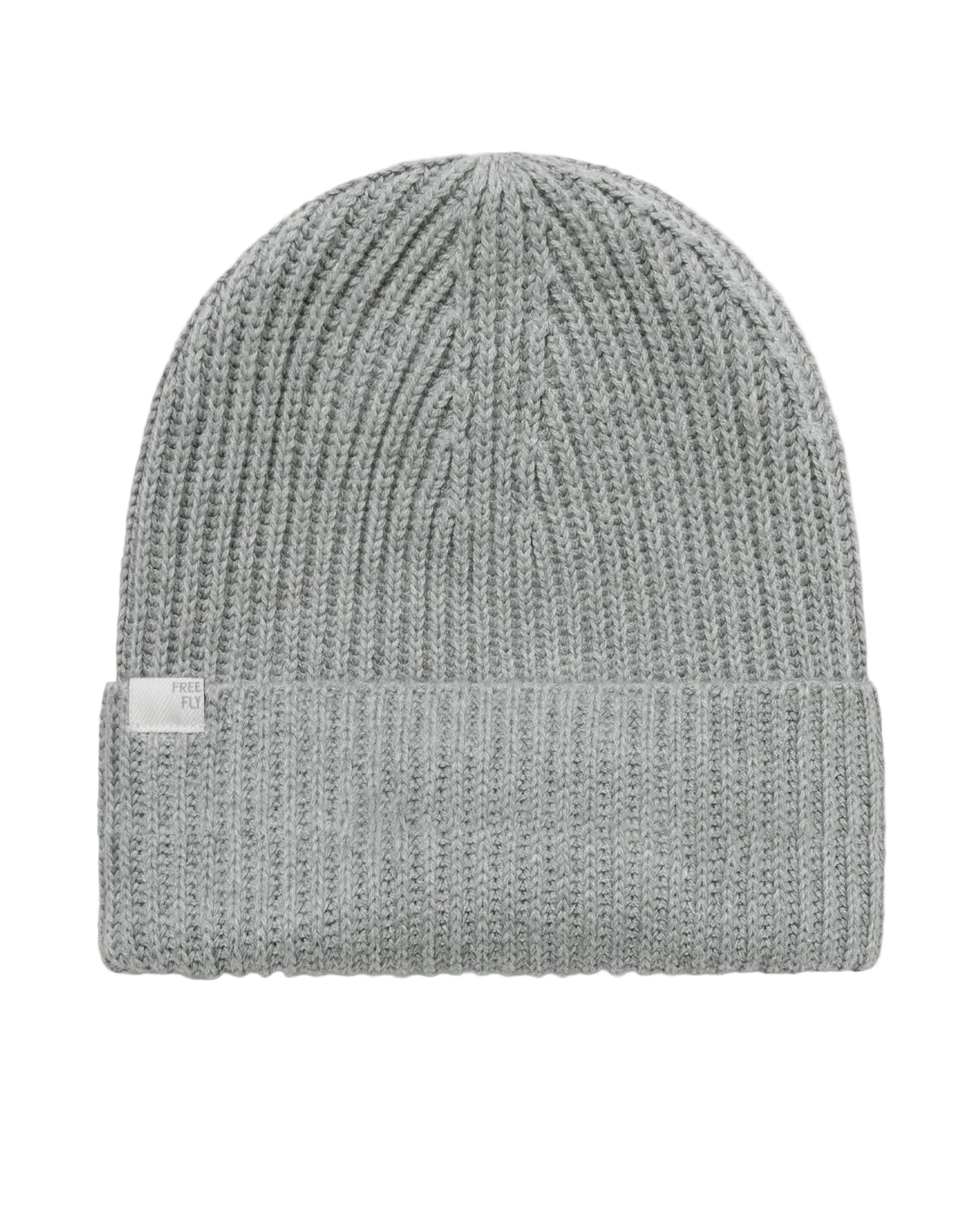 FREE FLY CARDIGAN RIB BEANIE | LIGHT GREY