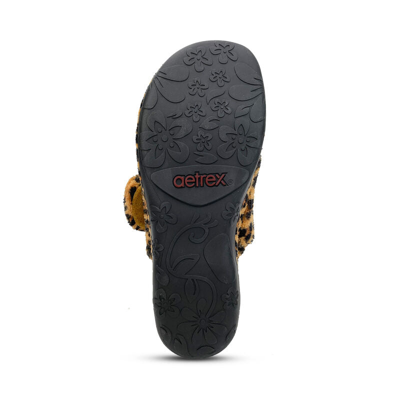 WOMEN'S AETREX MANDY SLIPPER | LEOPARD