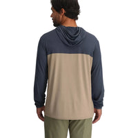 MEN'S FREE FLY BAMBOO HYBRID HOODIE | STORM CLOUD | DESERT TAN