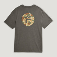 MEN'S FREE FLY BRAND FLAG TEE | HEATHER FATIGUE