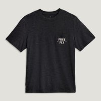 MEN'S FREE FLY GEAR & GOODS POCKET TEE | HEATHER BLACK