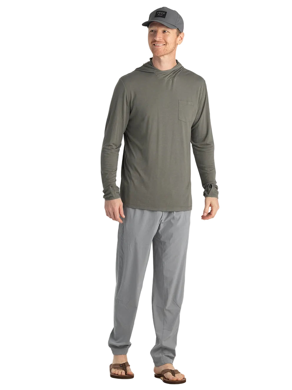 MEN'S FREE FLY BAMBOO LIGHTWEIGHT HOODIE | FATIGUE