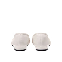 WOMEN'S COLE HAAN GO-TO TOVA BOW BALLET | POWDER LEATHER/MAHOGANY