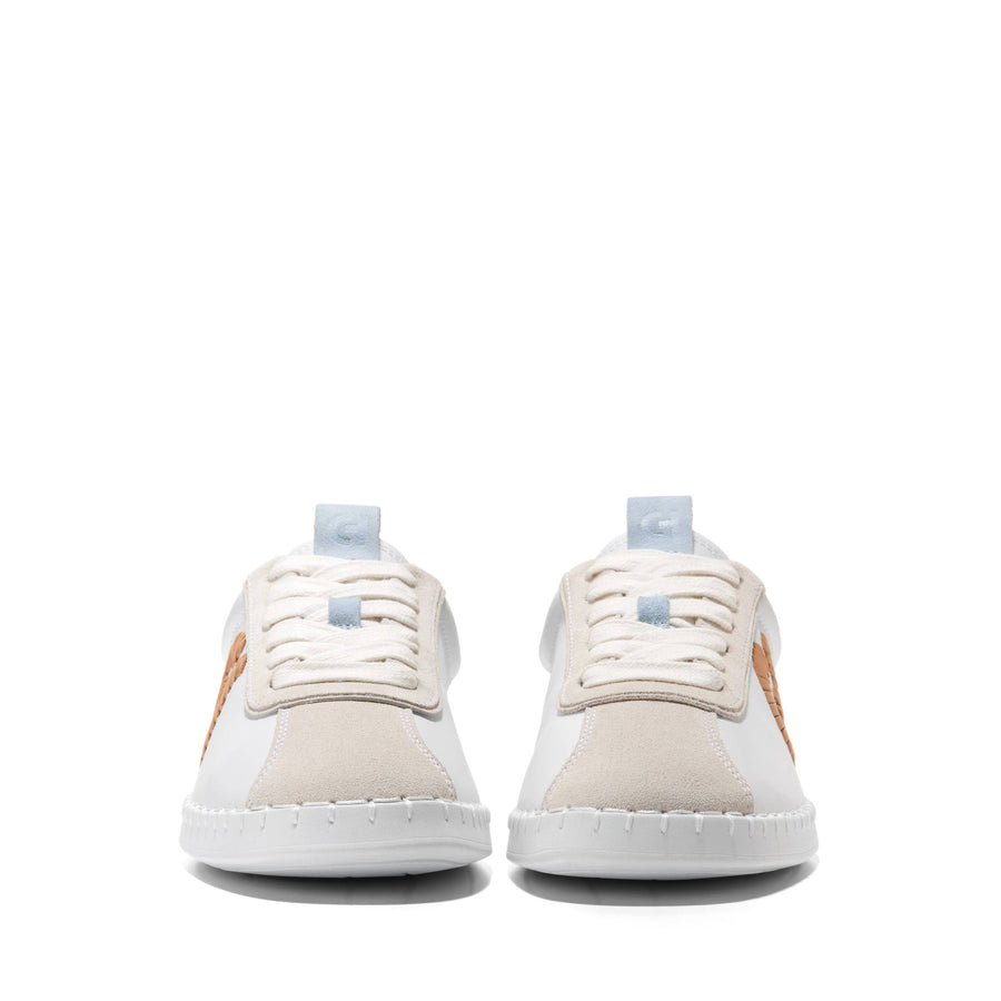 WOMEN'S COLE HAAN GRANDPRO ACELIA SNEAKER | WHITE / SKYWAY SUEDE