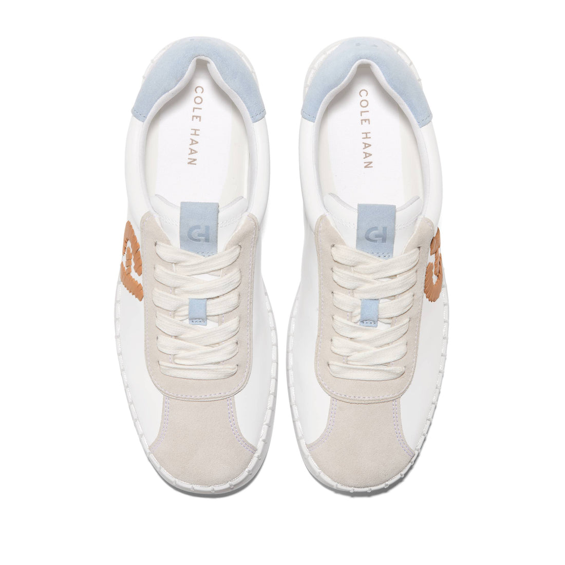 WOMEN'S COLE HAAN GRANDPRO ACELIA SNEAKER | WHITE / SKYWAY SUEDE