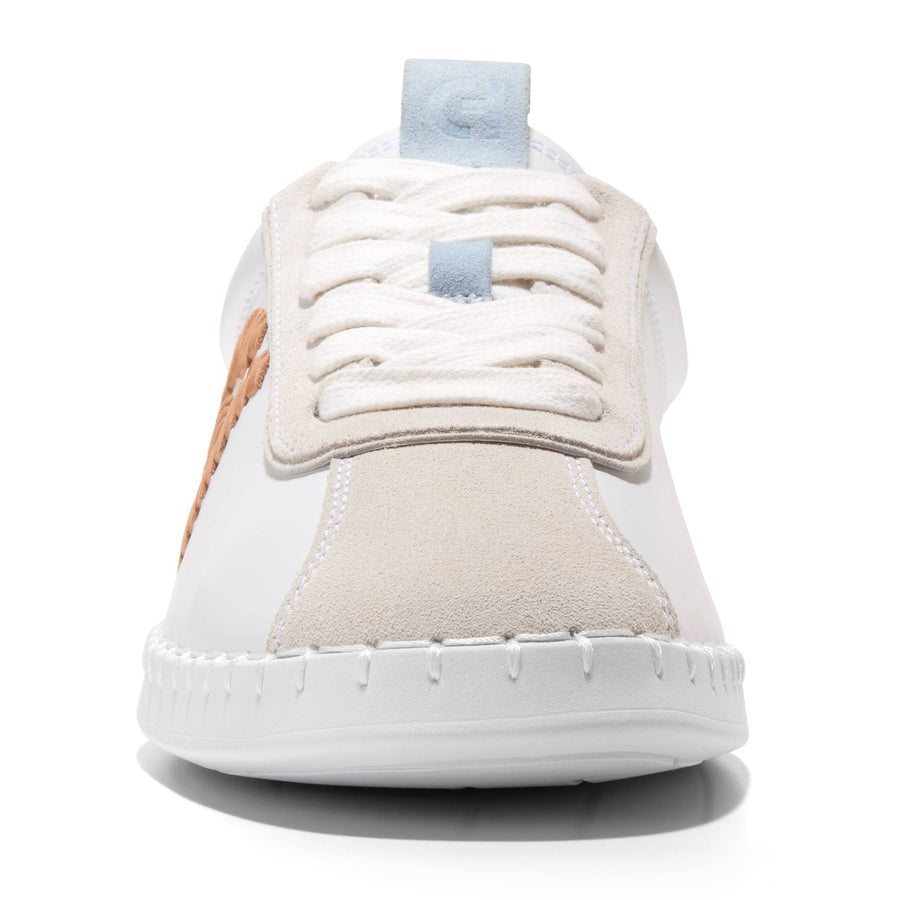 WOMEN'S COLE HAAN GRANDPRO ACELIA SNEAKER | WHITE / SKYWAY SUEDE