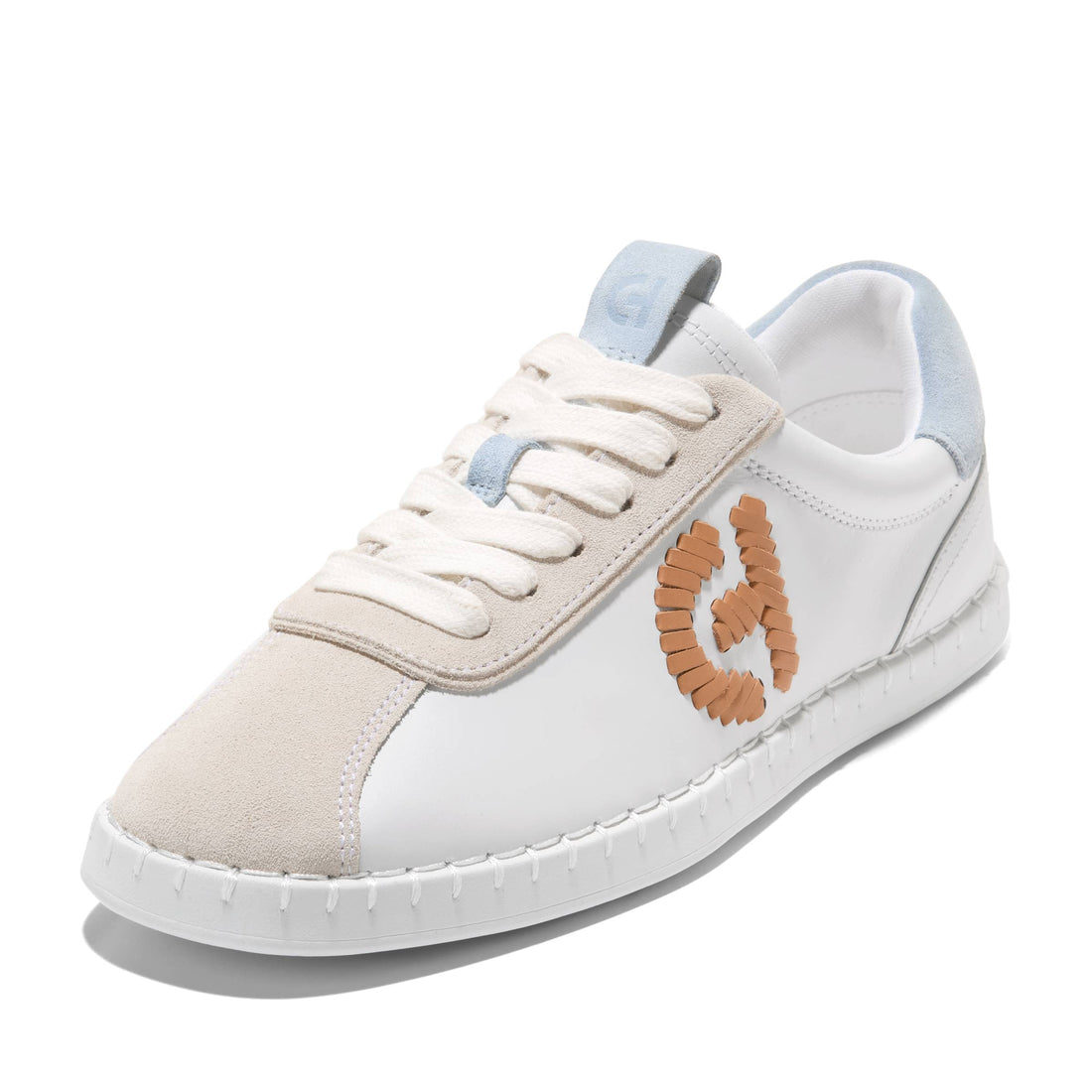 WOMEN'S COLE HAAN GRANDPRO ACELIA SNEAKER | WHITE / SKYWAY SUEDE