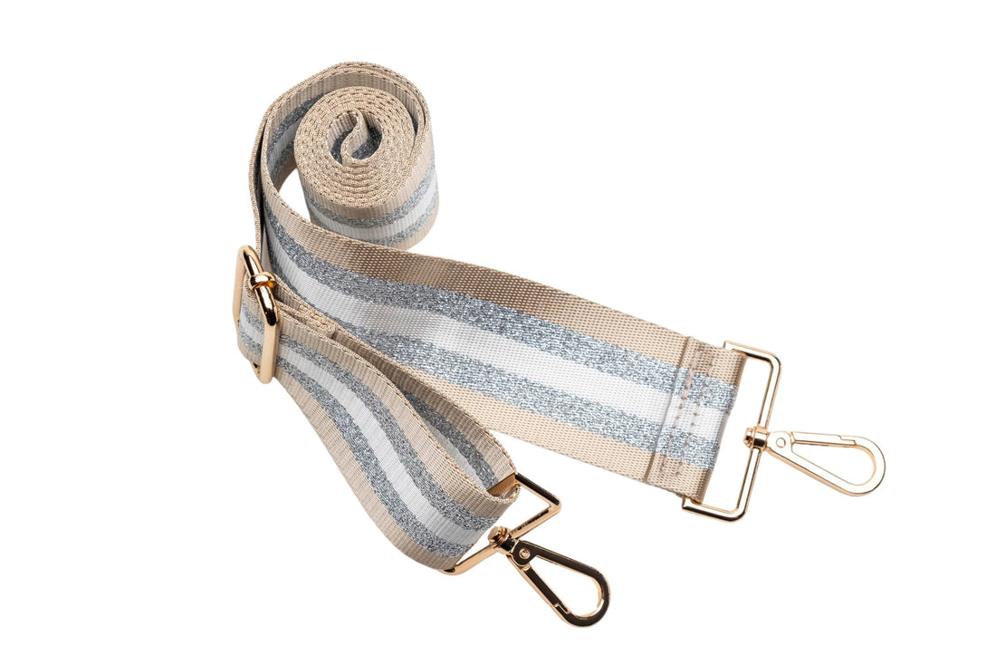 WANDERFULL GOLD SHINY HYDROBAG WITH GOLD STRIPED STRAP
