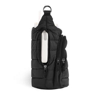 WANDERFULL HYDROBAG HANDLE | BLACK MATTE WITH VEGAN LEATHER TRIM STRAP