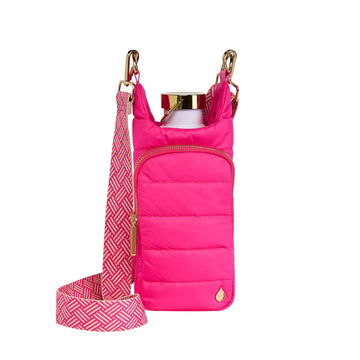 WANDERFULL HYDROBAG | BRIGHT PINK WITH PINK AND CREAM PATTERNED STRAP