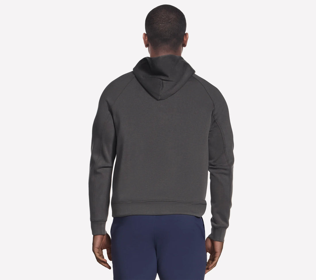 MEN'S SKECHERS COZY LUX ELEVATE HOODIE | BLACK CHARCOAL