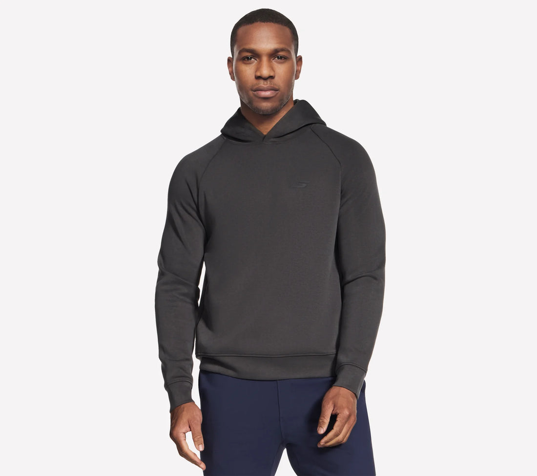 MEN'S SKECHERS COZY LUX ELEVATE HOODIE | BLACK CHARCOAL