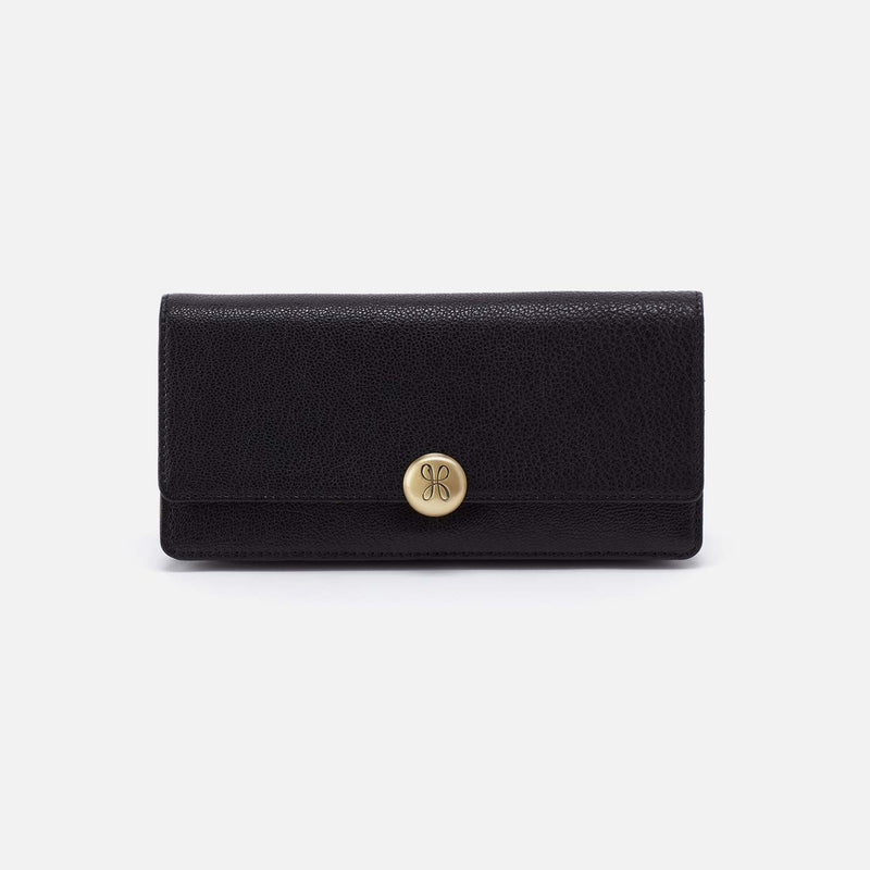 HOBO HUTTON LARGE WALLET | BLACK